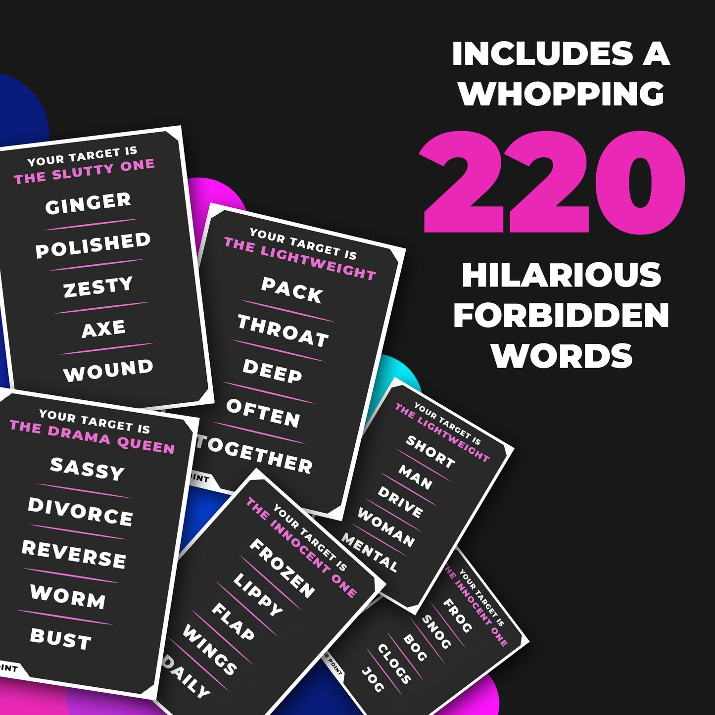 Sorry Not Sorry - For The Girls – an adult party game for girls night, Hen Do games, birthday parties & bridal shower games, the ultimate girls night adult game