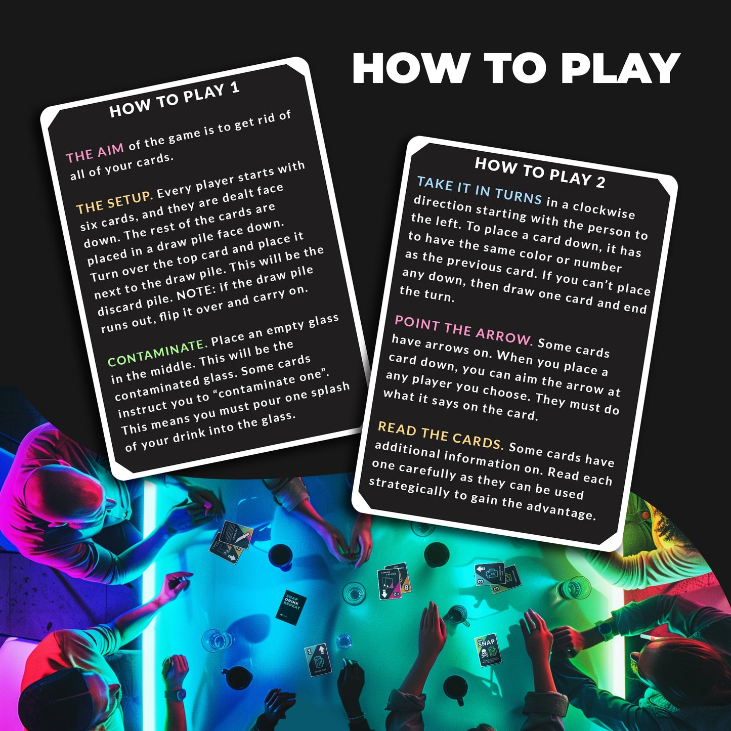 SNAP DRINK REPEAT The Ultimate Drinking Game for Adults, fun drinking games to get you drunk & make you laugh, One Drink for Bachelorette Games & Adult Card Games, Bachelor parties, College Students