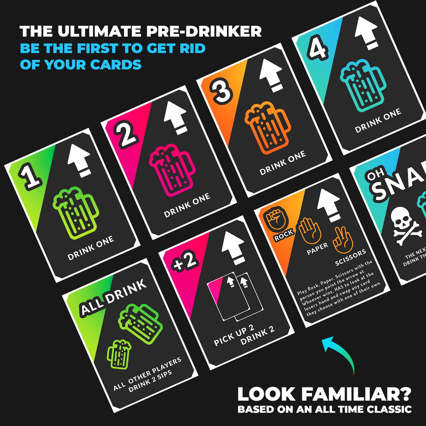 SNAP DRINK REPEAT The Ultimate Drinking Game for Adults, fun drinking games to get you drunk & make you laugh, One Drink for Bachelorette Games & Adult Card Games, Bachelor parties, College Students