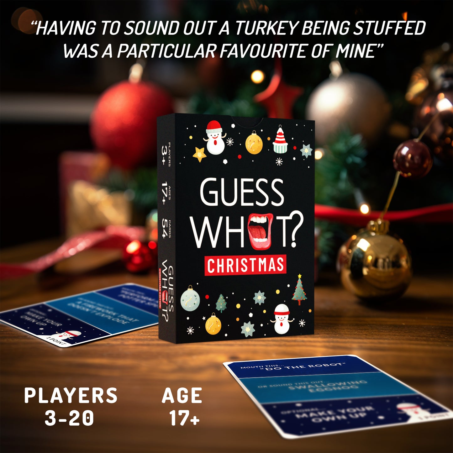 Christmas Card Game Guess What - Adult Games | Christmas Stocking Filler Games | Xmas Gift Ideas, Secret Santa Gifts | Holiday Party Games | Card Games for Adults Party | Card Games for Adults