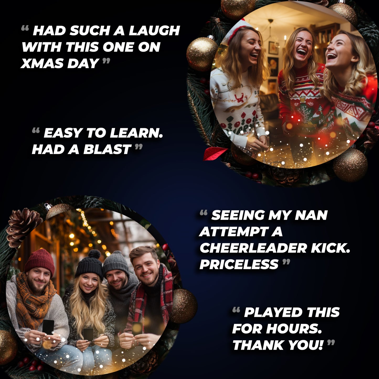 Christmas Card Game More vs Less - Family Games | Christmas Stocking Filler Games | Xmas Gift Ideas, Secret Santa Gifts | Holiday Party Games | Cards Games for Adults Parties | Age 15+