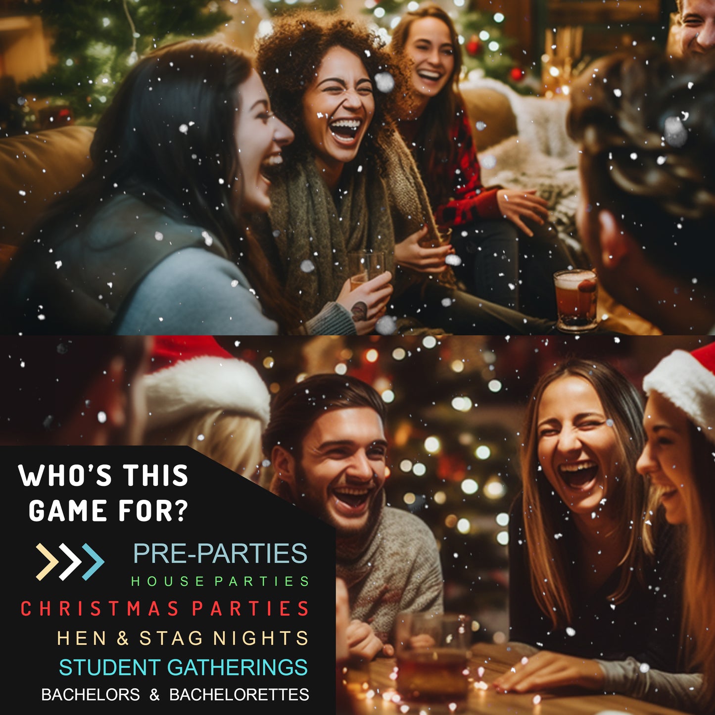 Christmas Card Game Guess What - Adult Games | Christmas Stocking Filler Games | Xmas Gift Ideas, Secret Santa Gifts | Holiday Party Games | Card Games for Adults Party | Card Games for Adults