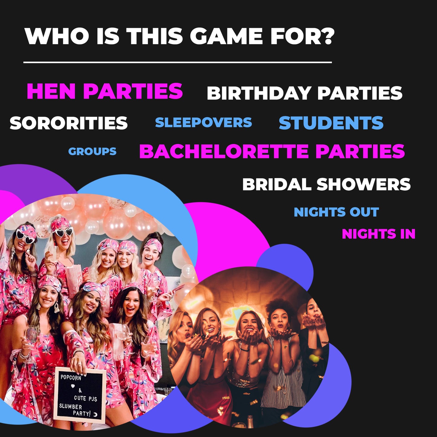 Sorry Not Sorry - For The Girls  – an adult party game for girls night, Hen Do games, birthday parties & bridal shower games, the ultimate girls night adult game
