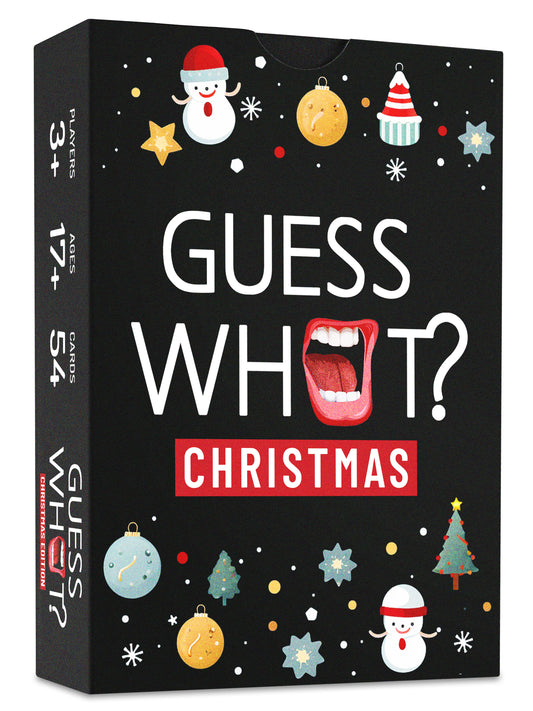 Christmas Card Game Guess What - Adult Games | Christmas Stocking Filler Games | Xmas Gift Ideas, Secret Santa Gifts | Holiday Party Games | Card Games for Adults Party | Card Games for Adults