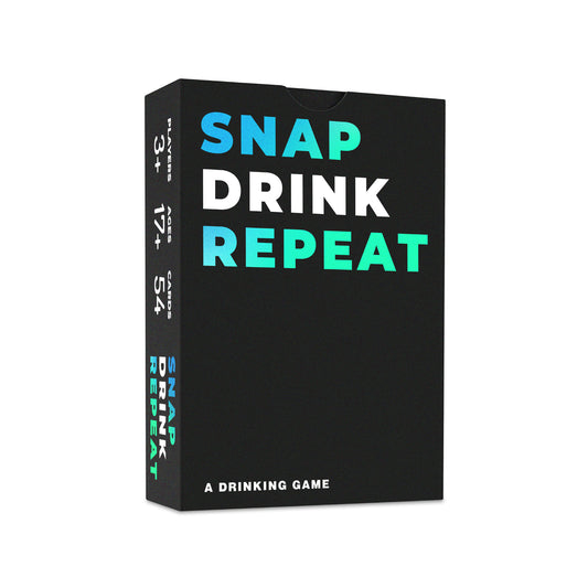 SNAP DRINK REPEAT The Ultimate Drinking Game for Adults, fun drinking games to get you drunk & make you laugh, One Drink for Bachelorette Games & Adult Card Games, Bachelor parties, College Students