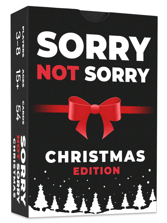 Christmas Card Game Sorry Not Sorry - Family Games | Christmas Stocking Filler Games | Xmas Gift Ideas, Secret Santa Gifts | Holiday Party Games | Cards Games for Adults Parties | Age 15+